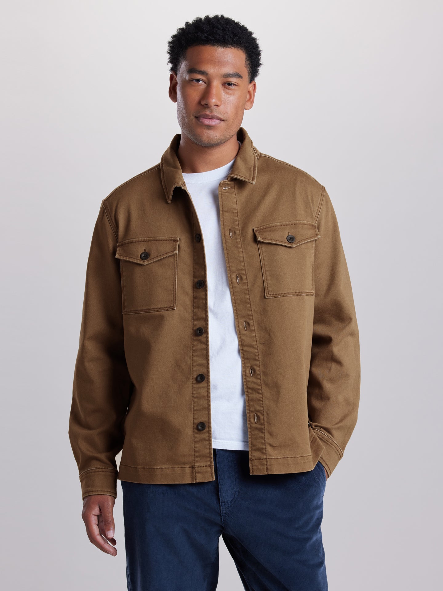 Stretch Twill Shirt Jacket | UNION