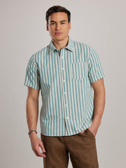 Promenade Textured Stripe Button-Up Shirt view1