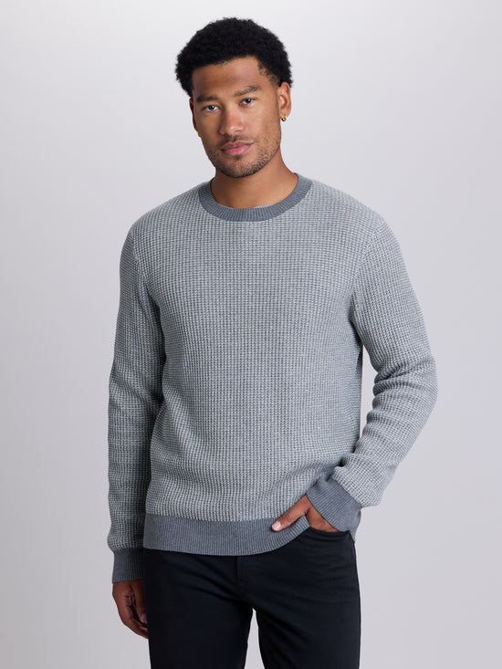 View Tucker Thermal Crew Sweater S Dark Medium Grey Heather
